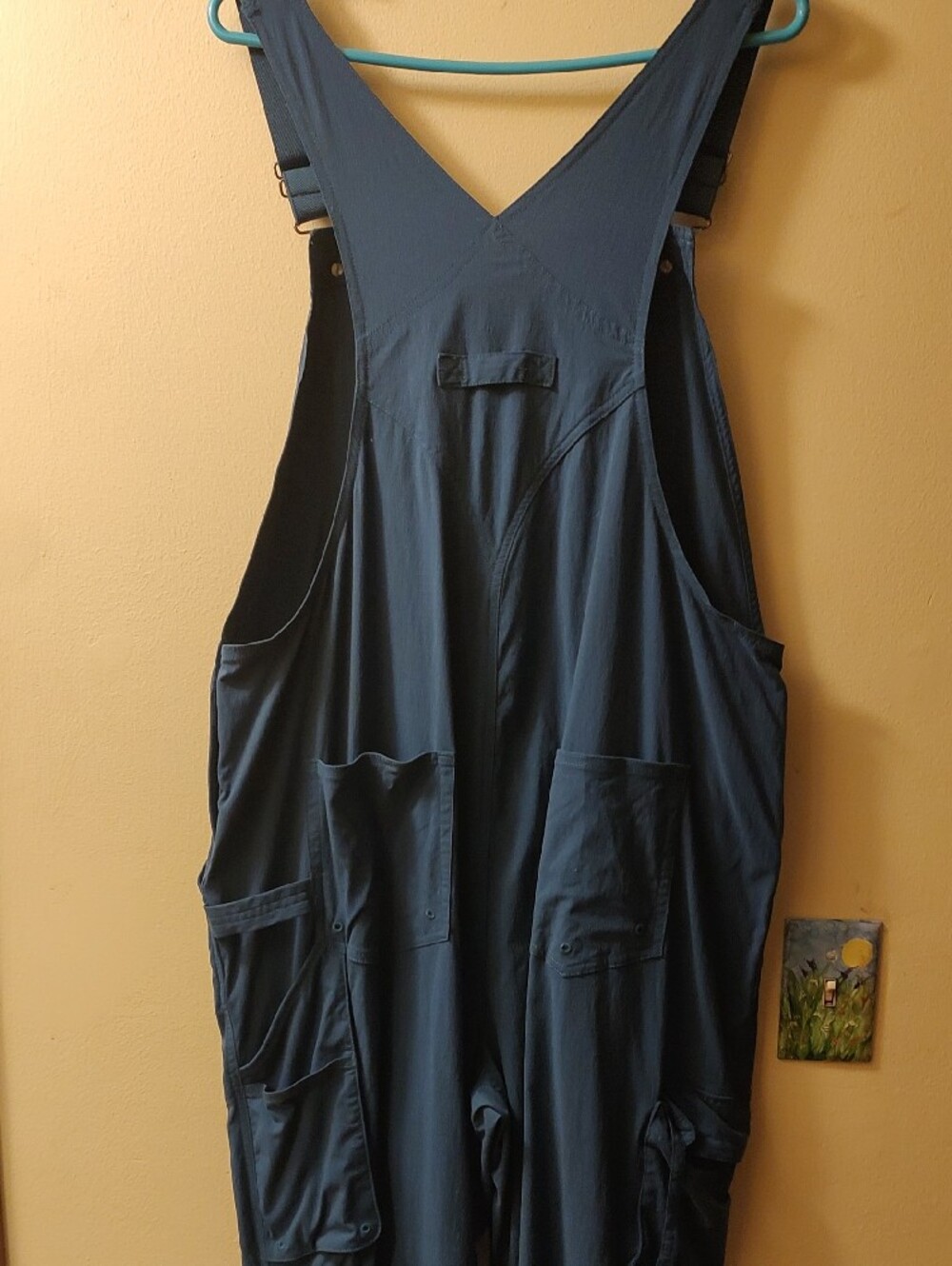 Duluth Trading Co Teal L x 35 Heirloom Gardening Bib Overalls - Picture 4 of 10